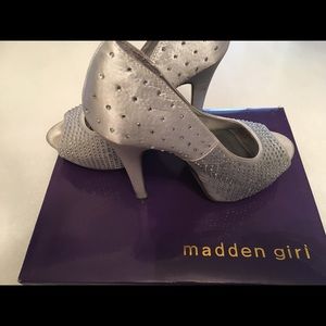 COPY - Madden girl silver Rhinestone shoes